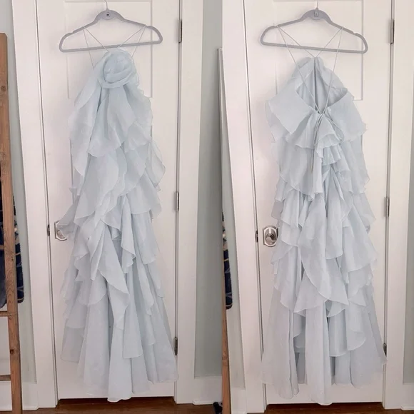 Aje Pandorea Layered Maxi Dress Silver Blue - Picture 3 of 16